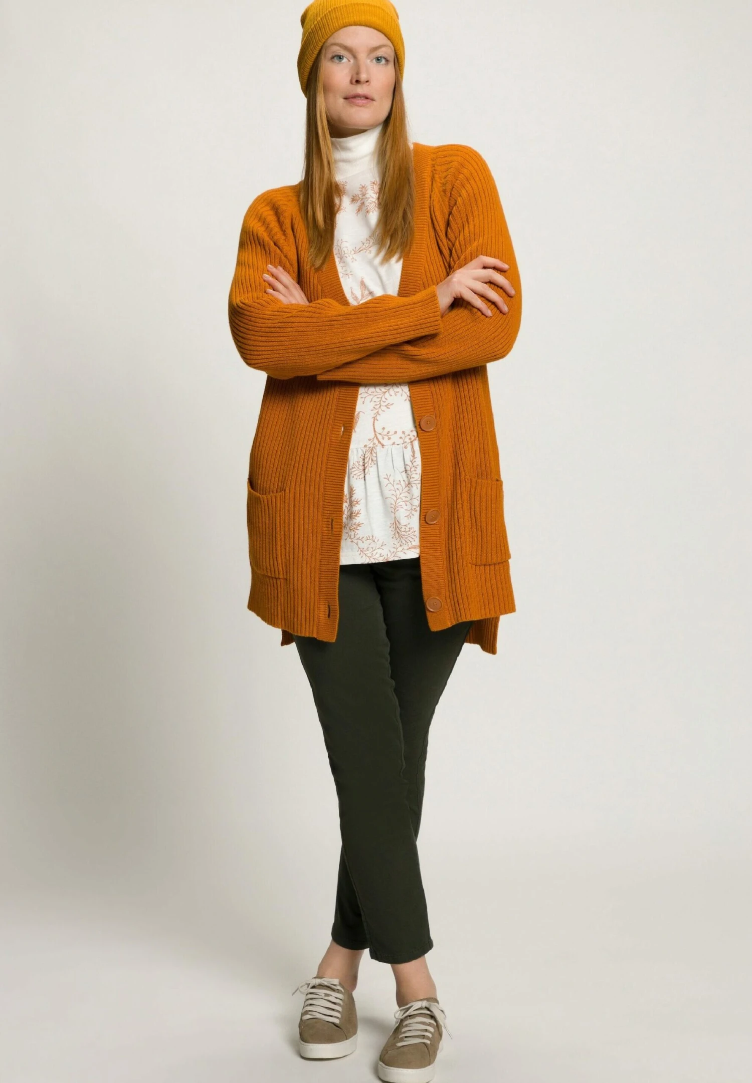 Ulla Popken GRANDPA - Kardigan - Gold 4 Ulla Popken GRANDPA - Kardigan - Gold - obrazek 2