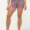 Ulla Popken RADLER SLIM ELASTIKBUND BIO - Szorty - Grau/flieder -Lindex 9cae4ec9227347a98a083f4ca6370bd6