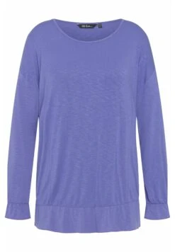 Ulla Popken VOLANTS RUNDHALS - Bluzka Z Długim Rękawem - Blaues Flieder -Lindex 9d8f00e26982490a855dfdf4af2b08fa