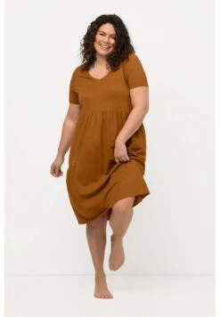 Ulla Popken Sukienka Z Dżerseju - Noisette -Lindex 9e5656792e8f446b814497e56ca0c4e3