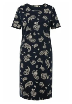 Ulla Popken DE NUIT MOTIF CACHEMIRE À COL EN V MANCHES COURTES ET C - Koszula Nocna - Marine -Lindex 9ebce248cf414ab9a5ac286d139938df