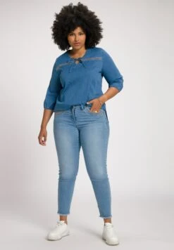 Ulla Popken Jeansy Skinny Fit - Light Blue -Lindex a269479d9d664dd0a1f7a41b427d86be