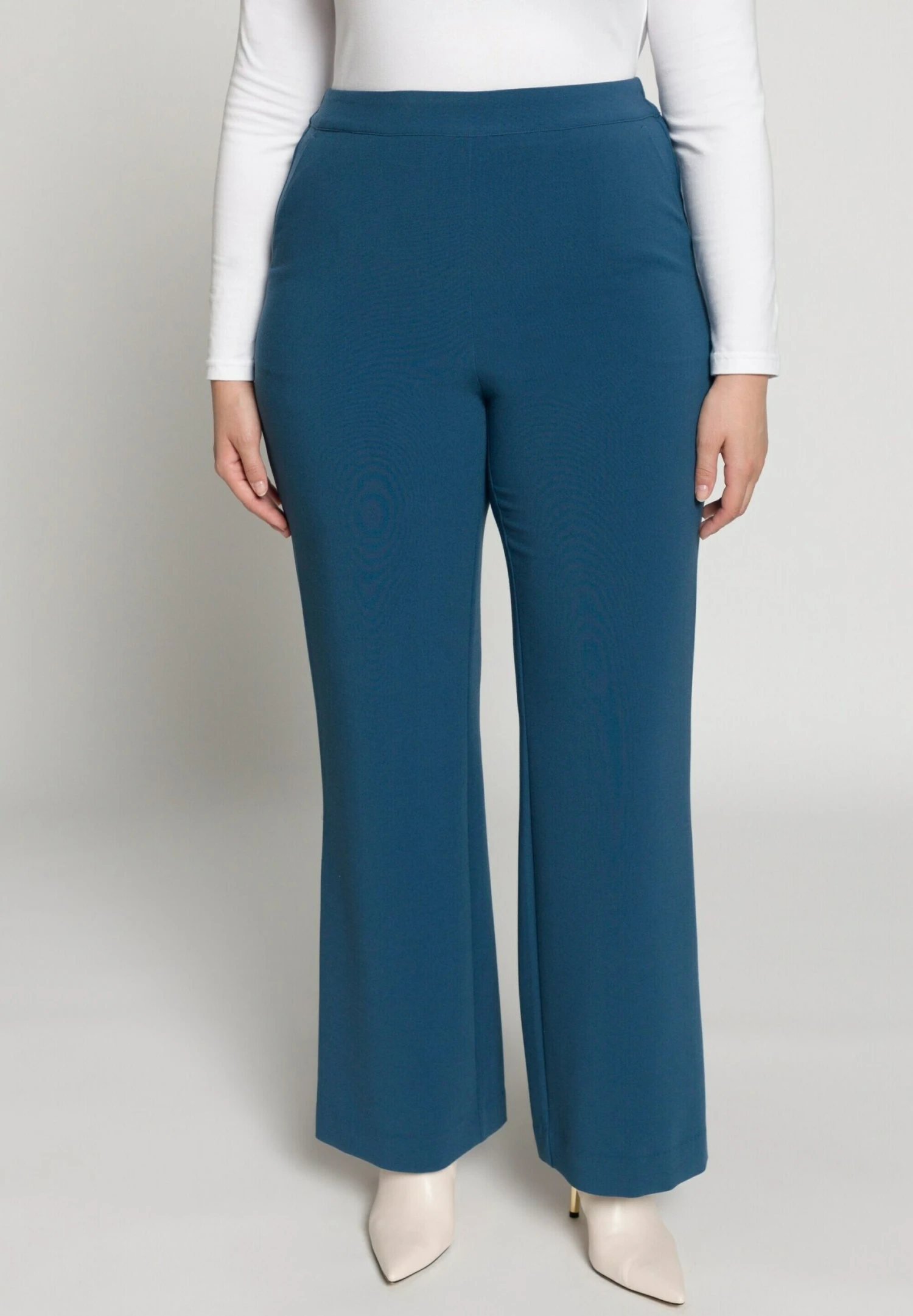 Ulla Popken Spodnie Materiałowe - Pétrole 3 Ulla Popken Spodnie Materiałowe - Pétrole