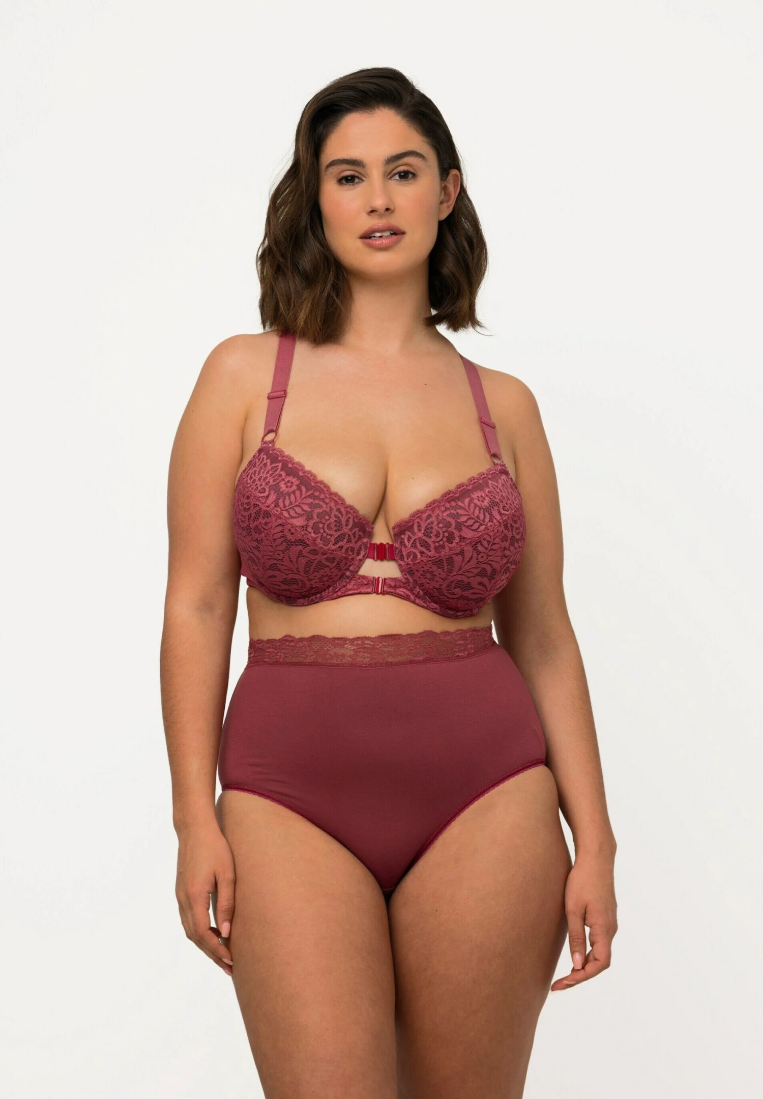 Ulla Popken Biustonosz Z Fiszbiną - Karmijn 4 Ulla Popken Biustonosz Z Fiszbiną - Karmijn - obrazek 2