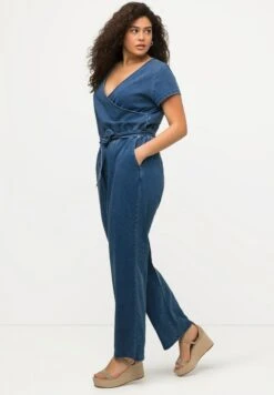 Ulla Popken WEITES BEIN - Kombinezon - Blue Denim -Lindex a5f3fcffbfa84d73ae05044d691daac9