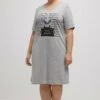 Ulla Popken Koszula Nocna - Light Grey Melange -Lindex a94a2adad6ec43978e2d05b56b6c27ff