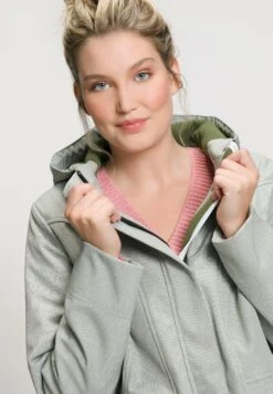 Ulla Popken HYPRAR - Kurtka Przejściowa - Olijf -Lindex aae260cb255f464abaaecb73eb35b22e