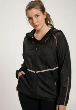 Ulla Popken Kurtka Przeciwdeszczowa - Black -Lindex aaf0e0231a1a4112af476516ad107623