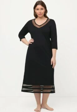 Ulla Popken Koszula Nocna - Zwart