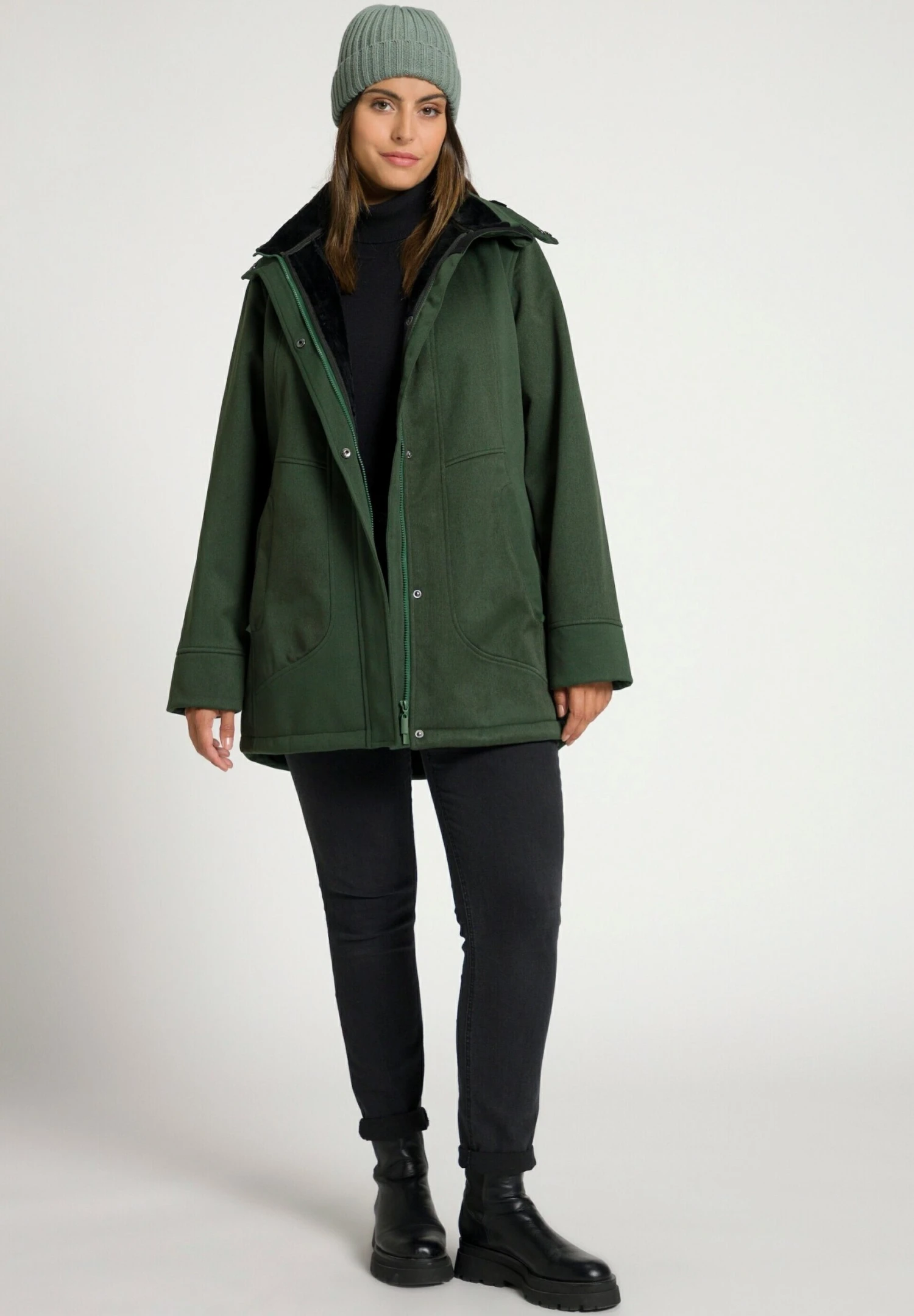 Ulla Popken HYPRAR VOERING OPSTAANDE KRAAG CA - Parka - Vert Marais 4 Ulla Popken HYPRAR VOERING OPSTAANDE KRAAG CA - Parka - Vert Marais - obrazek 2