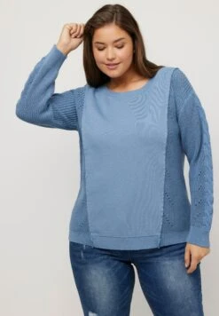 Ulla Popken Sweter - Bleu Jean