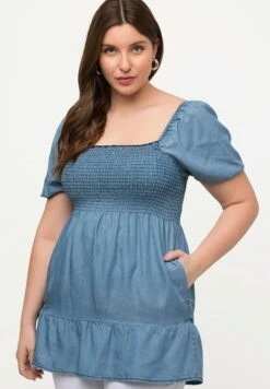 Ulla Popken Bluzka - Bleu Jean -Lindex ad1aba8216204a21ba1e52b4f247bf58