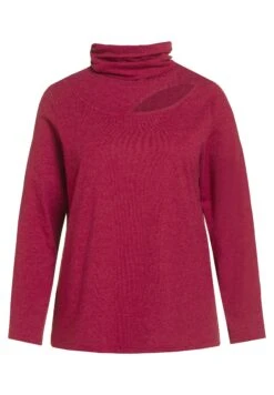 Ulla Popken Bluzka Z Długim Rękawem - Kersenrood -Lindex ae281cfb99a44809bcd690f8c2c20ba1