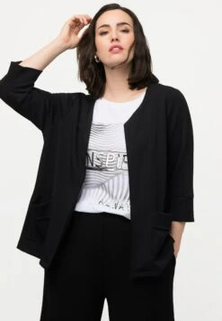 Ulla Popken MANCHES 3/4 COUPE OUVERTE - Żakiet - Noir -Lindex ae2cc7b0a48b43b5a53eec6dad1b9ecd