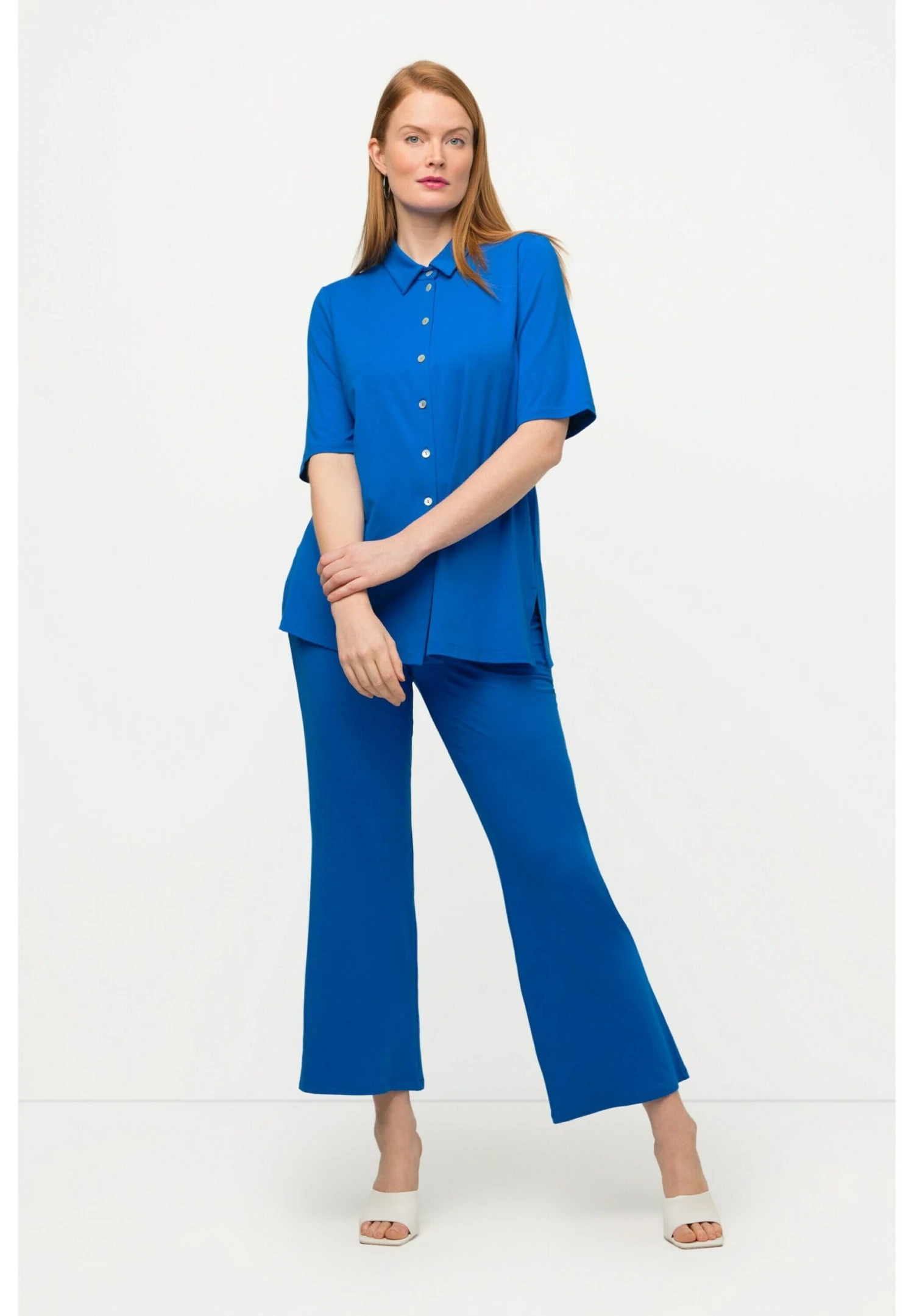 Ulla Popken Spodnie Materiałowe - Bleu Clématite 4 Ulla Popken Spodnie Materiałowe - Bleu Clématite - obrazek 2