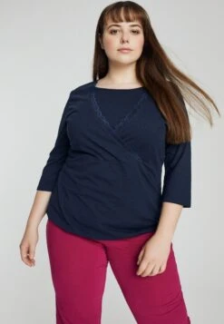 Ulla Popken BELLIEVA - Bluzka Z Długim Rękawem - Marine