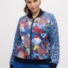 Ulla Popken Kurtka Bomber - Pastel Teal Multi -Lindex af7aafc14b4449be88748219e45d28db