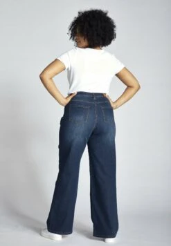 Ulla Popken Jeansy Straight Leg - Bleu Jean -Lindex af9d9583fba94b02af6121c62a4841e0