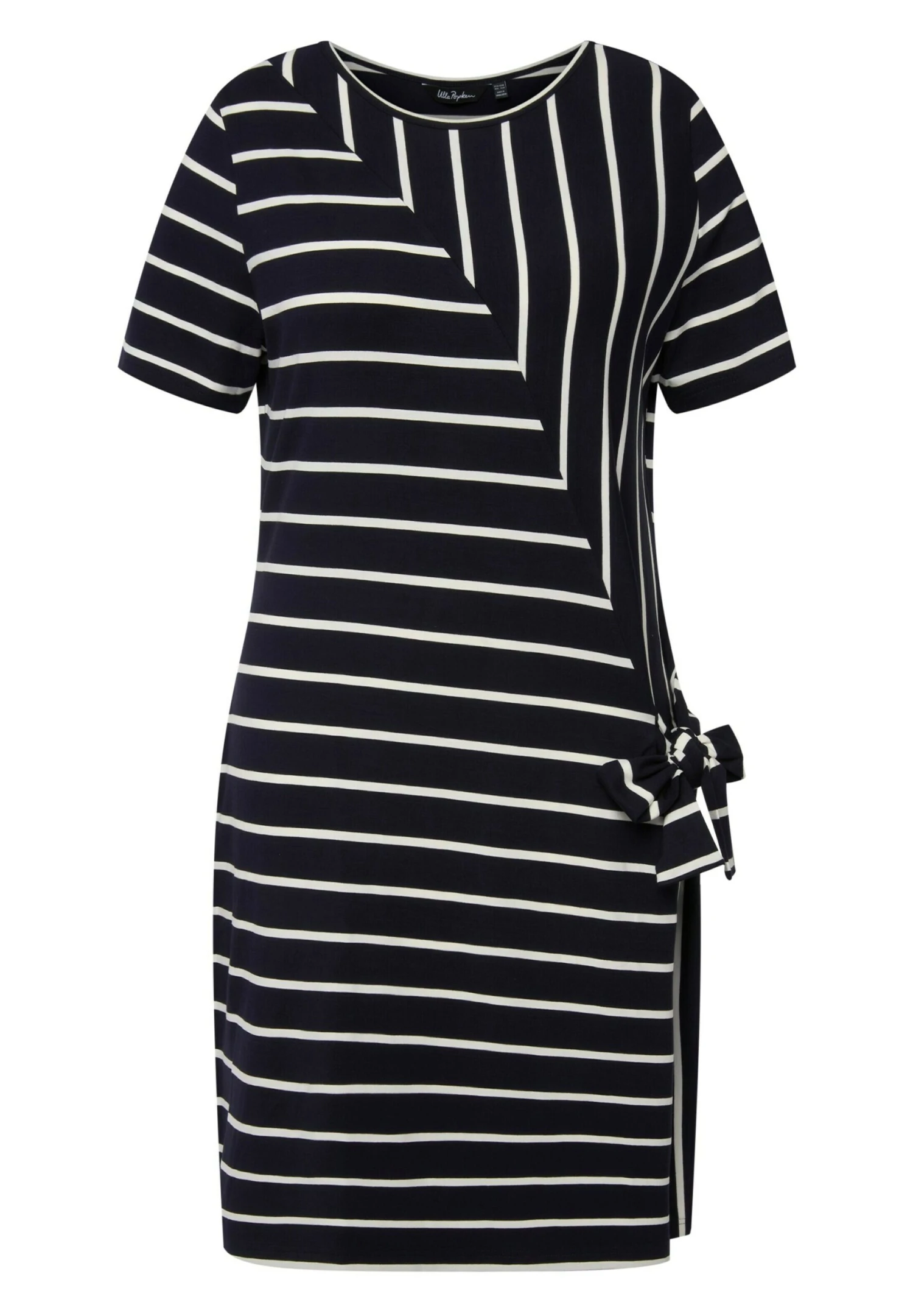 Ulla Popken MIXED STRIPE STRETCH MIDI - Sukienka Z Dżerseju - Dark Blue 7 Ulla Popken MIXED STRIPE STRETCH MIDI - Sukienka Z Dżerseju - Dark Blue - obrazek 5