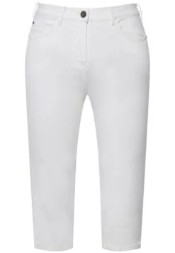 Ulla Popken Szorty Jeansowe - White Denim -Lindex b3609601354444fe8b39244720638ea0