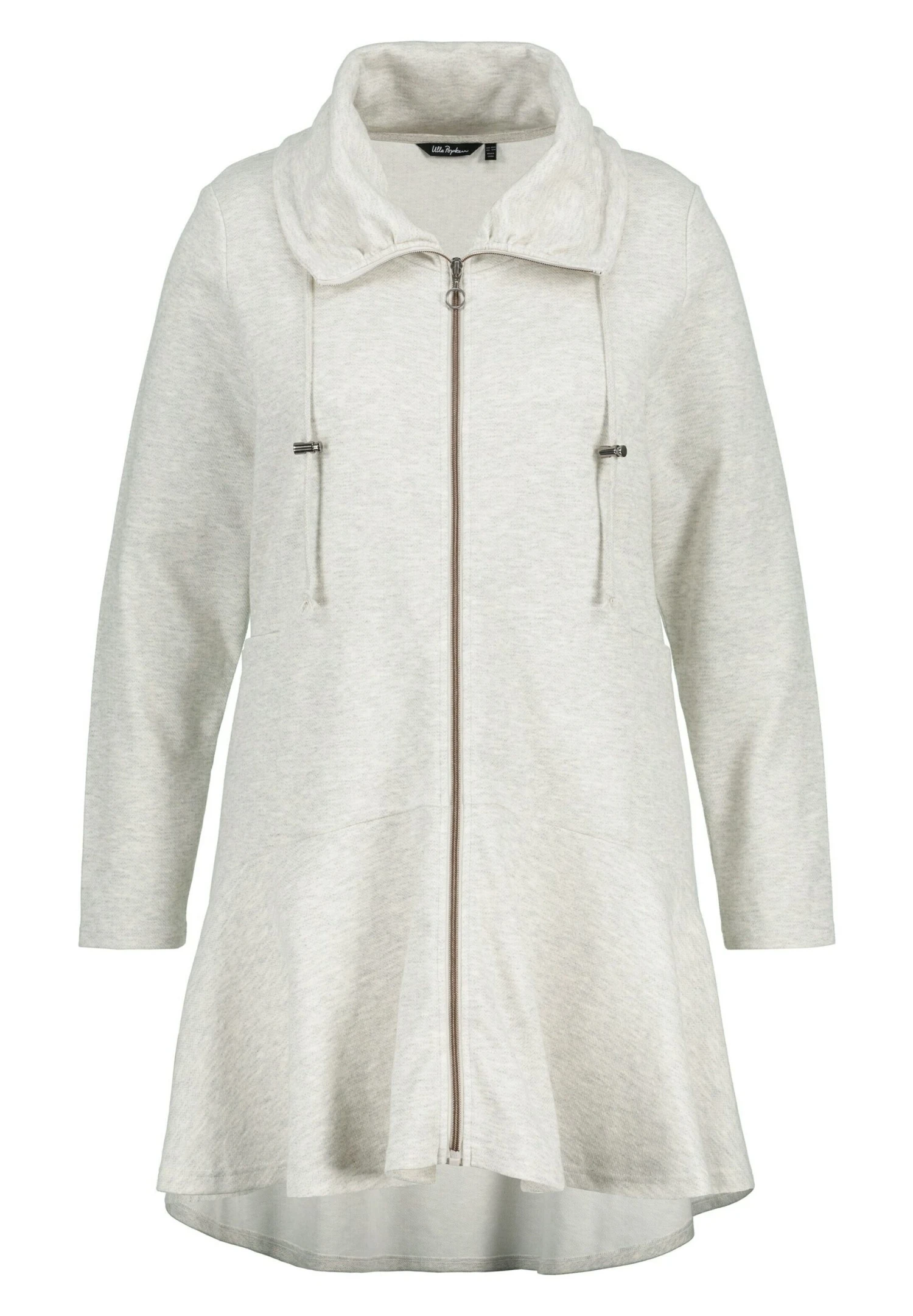 Ulla Popken LONGLINE - Bluza Rozpinana - Lichtgrijs Melange 6 Ulla Popken LONGLINE - Bluza Rozpinana - Lichtgrijs Melange - obrazek 4