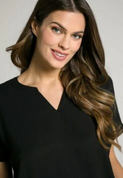 Ulla Popken Bluzka - Schwarz -Lindex b485a57c2a0841b2a2b41fad09d84ec1