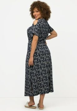 Ulla Popken Długa Sukienka - Navy Blue -Lindex b497051a1e1a4f3d9c24b4a608037411