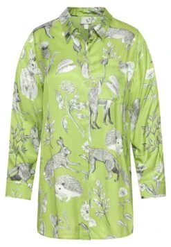 Ulla Popken LANGE MOUWEN - Koszula - Hooigroen -Lindex b720738f4d6b4020bc67a7799720c234