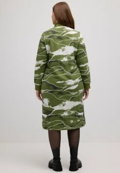 Ulla Popken ABSTRACT LANDSCAPE - Sukienka Letnia - Moss Green Multi -Lindex b92cbc024c564c05af18d0443a4fbfa5