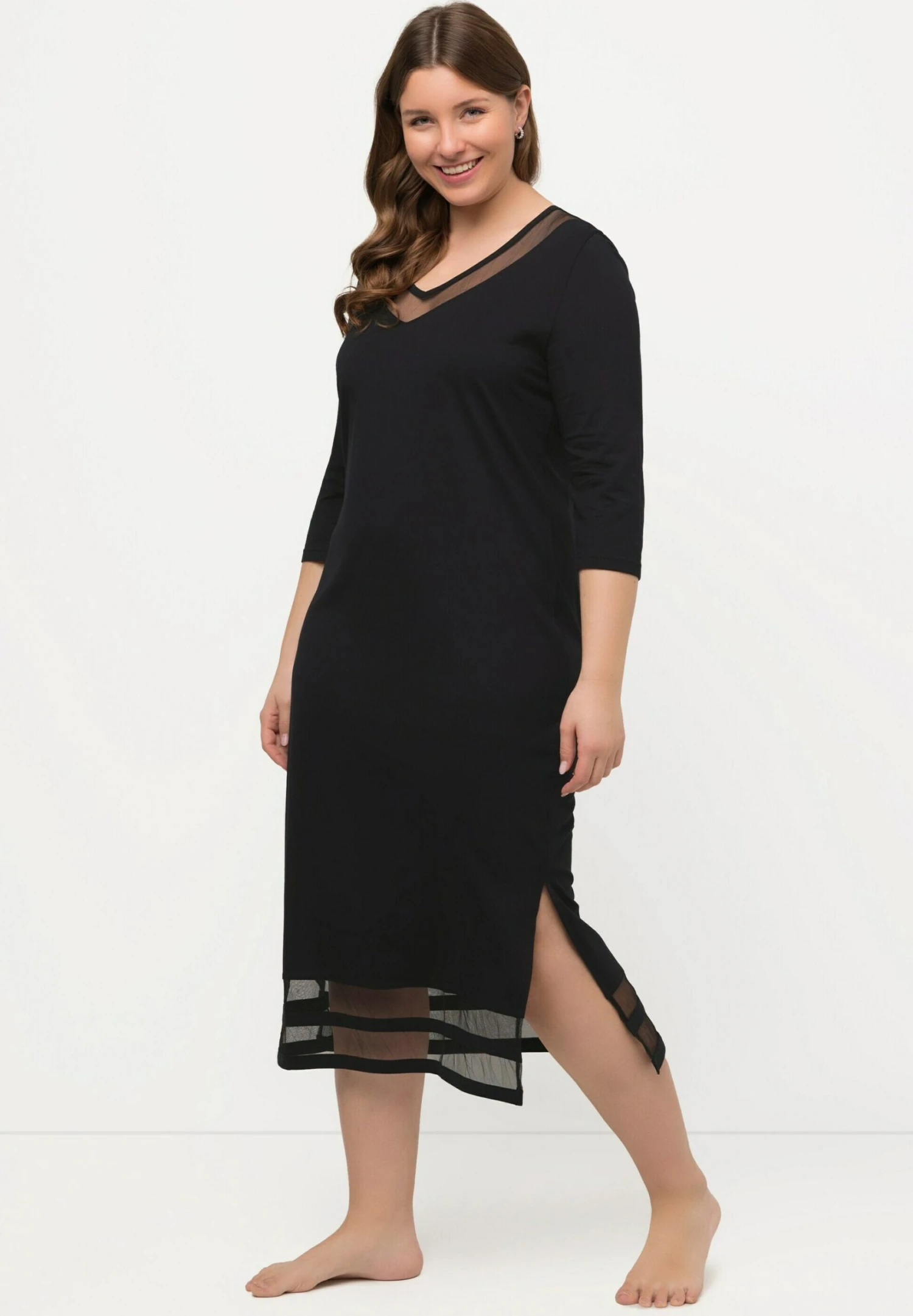 Ulla Popken Koszula Nocna - Zwart 4 Ulla Popken Koszula Nocna - Zwart - obrazek 2