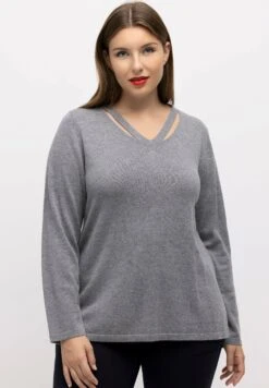 Ulla Popken Sweter - Grau Melange