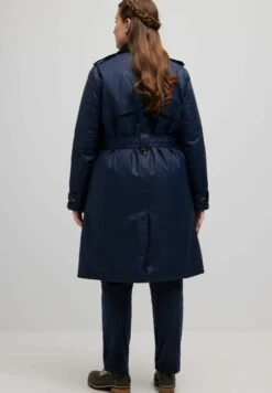 Ulla Popken Klasyczny Płaszcz - Navy Blue -Lindex bc83f55ab7734ea4956b6a7d30aff8de
