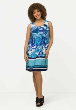 Ulla Popken Sukienka Z Dżerseju - Aqua Foncé