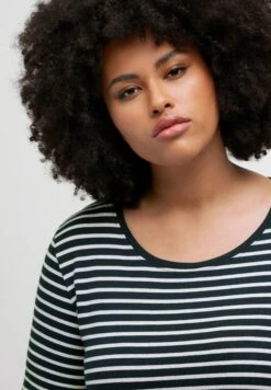 Ulla Popken STRIPE ROUND NECK SHORT SLEEVE - Koszulka Do Spania - Navy Blue Stripe 10 Ulla Popken STRIPE ROUND NECK SHORT SLEEVE - Koszulka Do Spania - Navy Blue Stripe -Lindex bd38c7096eae4f9c92847c96dbd0d642