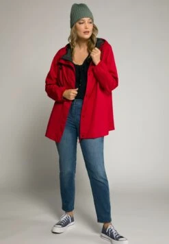 Ulla Popken Kurtka Przeciwdeszczowa - Red -Lindex bdd8d5770f8b4fdaa2f56b1a8533c786