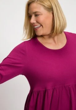 Ulla Popken MIDI-LÄNGE RUNDHALS LANGARM - Sukienka Z Dżerseju - Weinrot -Lindex bddde005ed1743a2b519faf4858f6e8b