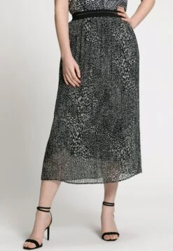 Ulla Popken ELASTIKBUND - Spódnica Plisowana - Schwarz