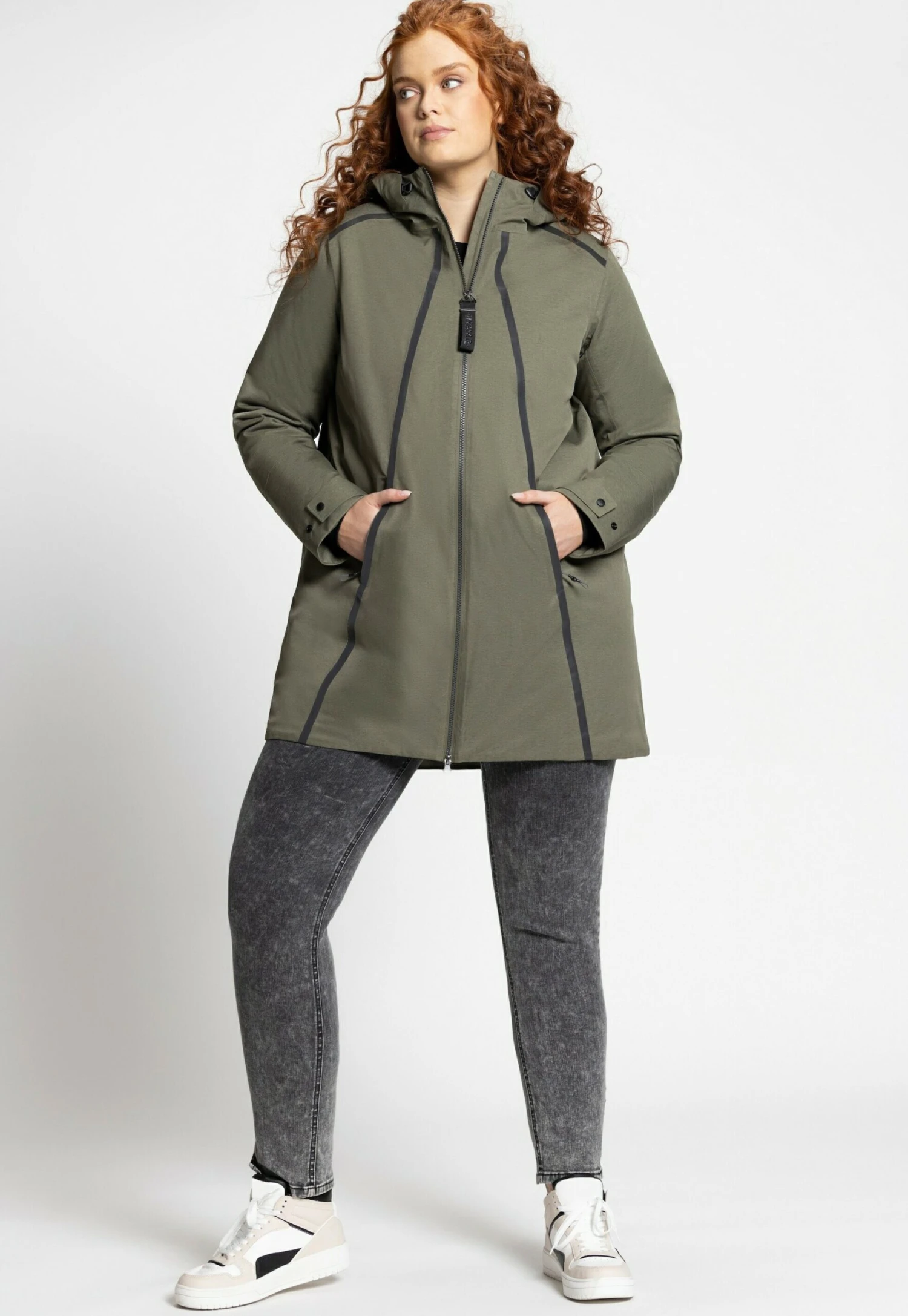 Ulla Popken Parka - Gris Olive 4 Ulla Popken Parka - Gris Olive - obrazek 2