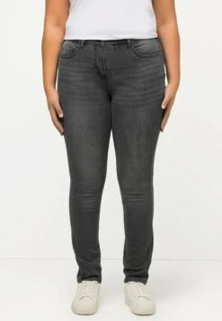 Ulla Popken GROSSE GRÖSSEN SARAH, 5-POCKET, HIG - Jeansy Slim Fit - Grey Denim
