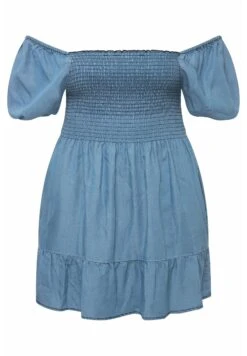 Ulla Popken Bluzka - Bleu Jean -Lindex c9db45267ff84dda88136674b03dd40e