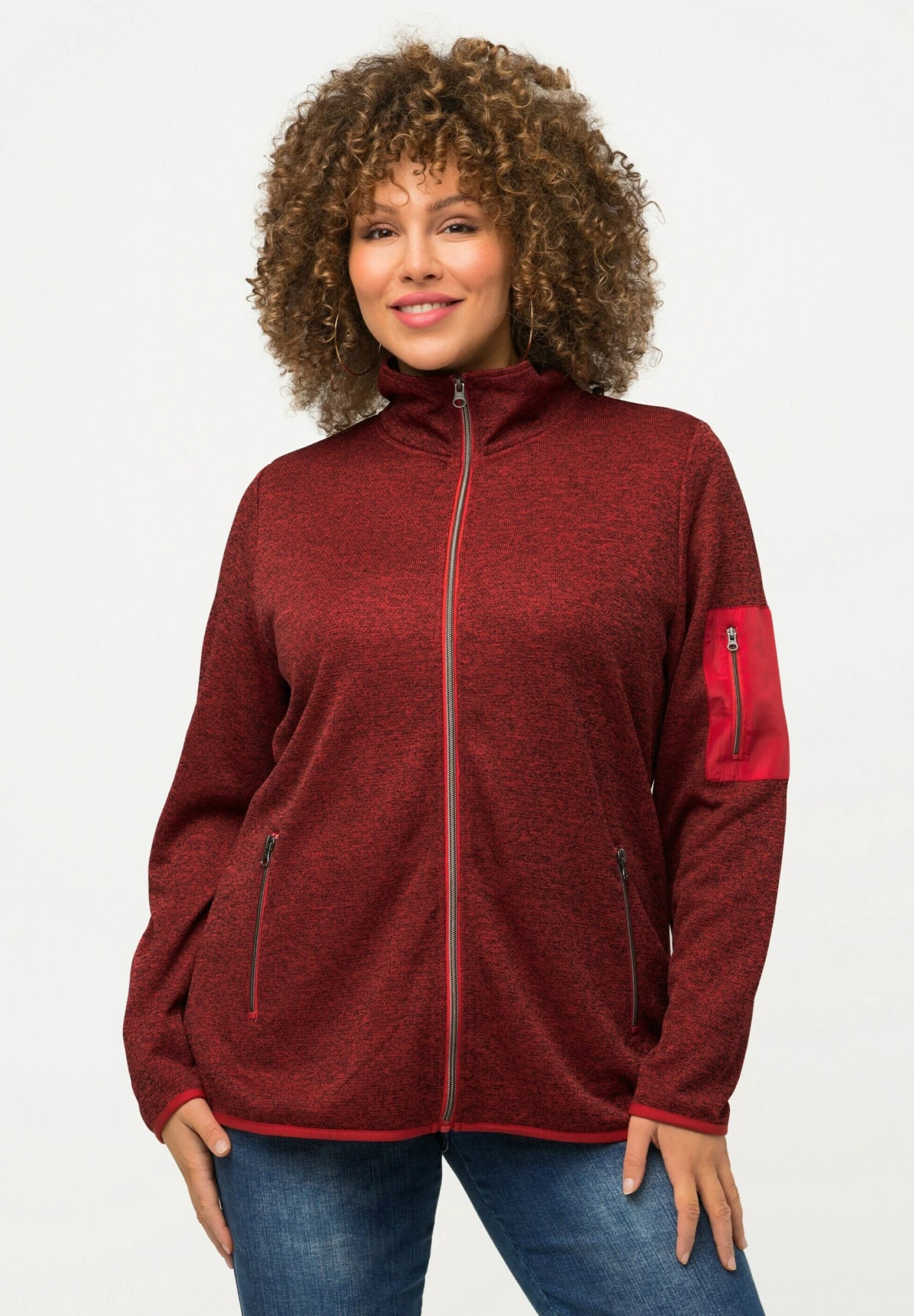 Ulla Popken Kardigan - Paprikarood 3 Ulla Popken Kardigan - Paprikarood