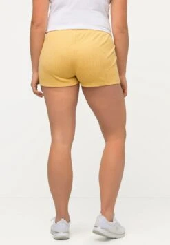 Ulla Popken RADLER SLIM ELASTIKBUND BIO - Szorty - Weizengelb -Lindex cce456498b1f409292b723d8a45812a0