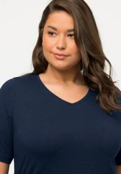 Ulla Popken T-shirt Basic - Mat Nachtblauw -Lindex cf738aba47554a2aa345dd5aa5921871