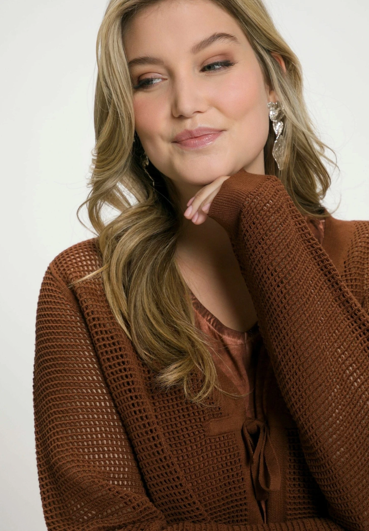 Ulla Popken Kardigan - Tabac 4 Ulla Popken Kardigan - Tabac - obrazek 2