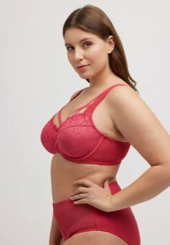 Ulla Popken STIKSEL CUP - Biustonosz Z Fiszbiną - Sorbet Pink -Lindex d5ab1be510f74b9cabf1fe229caeefcd