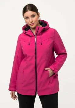 Ulla Popken Krótki Płaszcz - Rose Vif Magenta