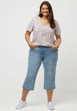 Ulla Popken MARY - Jeansy Dzwony - Blue Denim -Lindex d9009f17468043fa81c2562593edfe17