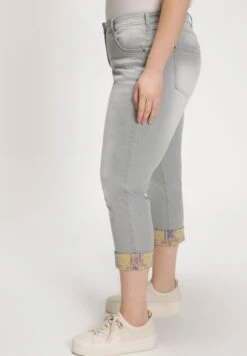 Ulla Popken AVEC IMPRIMÉ INTÉRIEUR - Jeansy Slim Fit - Gris Beige -Lindex db7bd8ad7ccc4d8083e59c087af60568