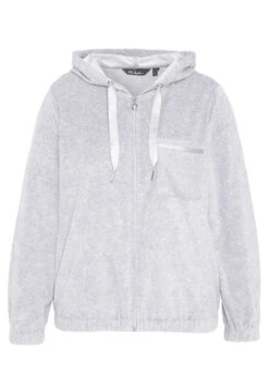 Ulla Popken LOUNGEWEAR KAPUZE - Bluza Rozpinana - Hellgrau Mélange -Lindex dc571f2569fc40d1b2d94d35df6f9547