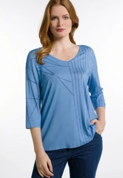 Ulla Popken Bluzka Z Długim Rękawem - Lichtblauw